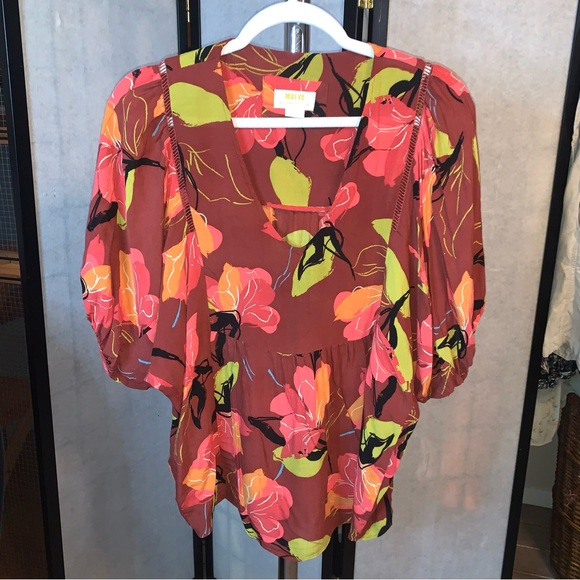 42. Maeve Beth Dolman Multi Floral Tunic Blouse - Picture 2 of 3